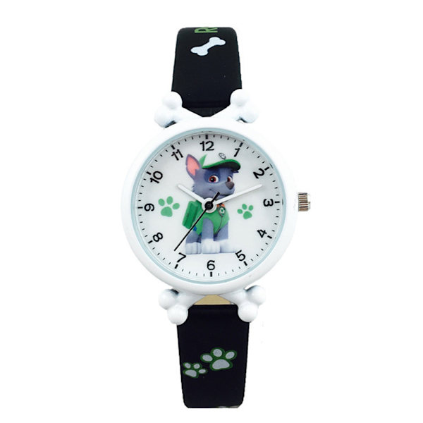 Paw Patrol Quartz Klocka Tecknad analog armbandsur Armband Barn Pojke Flicka Present Black