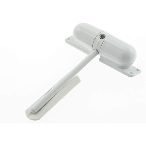 White, Surface Mounted, Spring Loaded Door Closer with 1/2 Hour