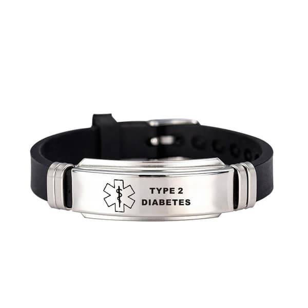 Medicinsk Alarm ID-armbånd - Perfekt Sort one size Black