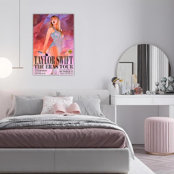 Taylor Swift Affisch The Eras Tour Väggkonst 13 oktober World Tour Filmaffischer Väggdekorationer Oinramade Fläktar Gåvor 30*45cm