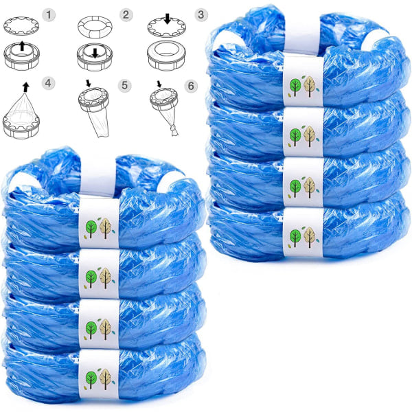 12 ble-posebeholdere, kompatible med alle ble-poser, ble-affaldsposer kompatible med Angelcare, Tommee Tippee og Spross refillpatroner