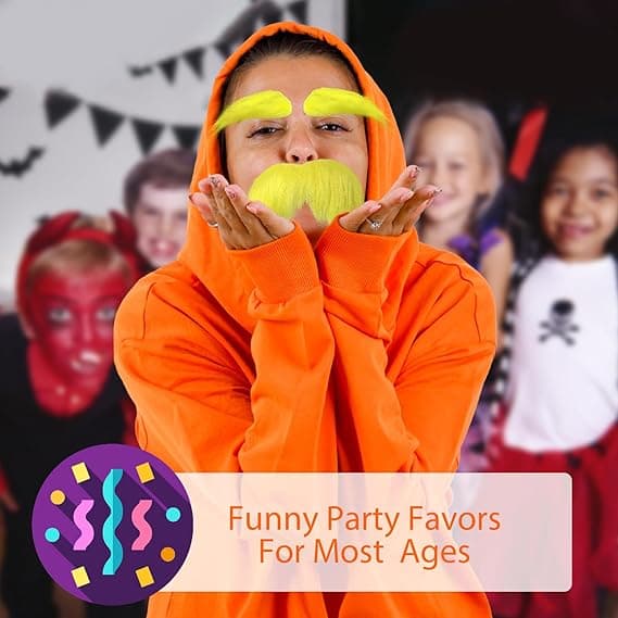 Morsomme bart- og øyenbrynscosplaytilbehør til fester - menn og kvinner-FA-