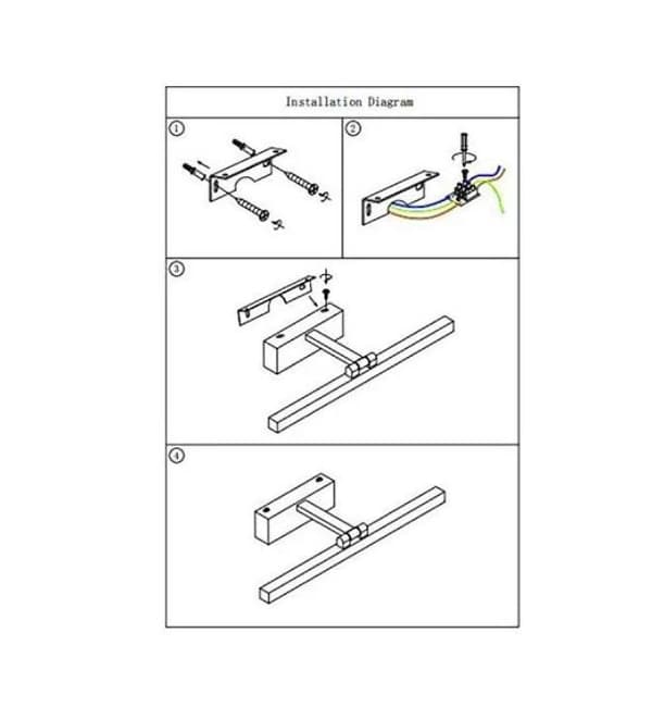 Moderne LED baderomsspeillys Svart 50cm 10W-FA-