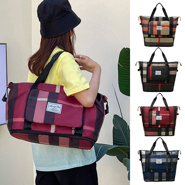 Foldbar tør/våd separation rejsetaske Vandtæt Duffelbag green