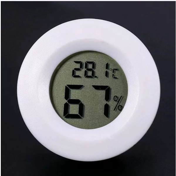 Mini Hygrometer Fugtighedsmåler Indendørs/Udendørs Fugtighedsmåler Reptil Termometer