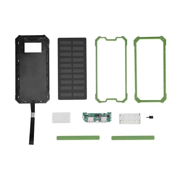 20000mAh Dubbel USB Powerbank, Portabel Solcellsladdare - Grön