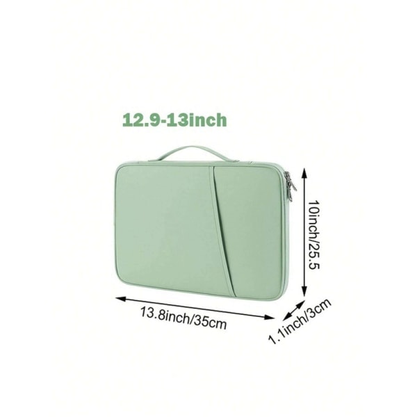 Tablet 10-13 tommer computertaske med lommer - Grøn 10.8-11 tommer