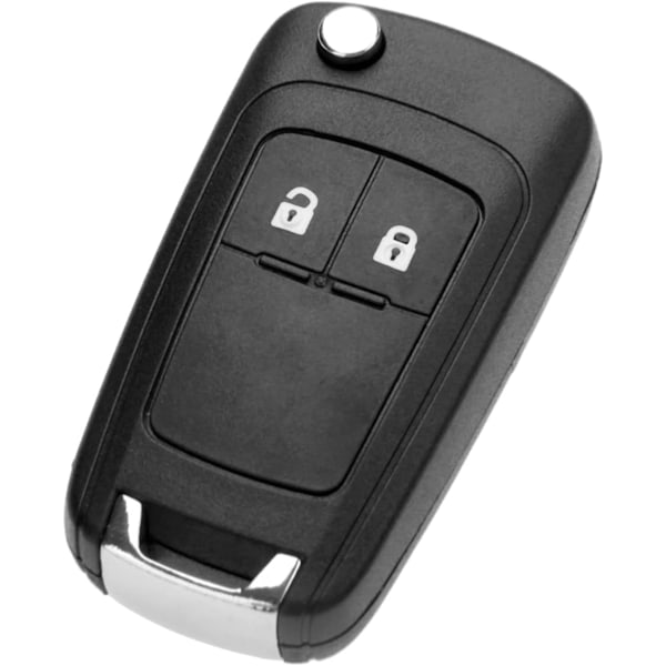 2 knapper fjernbetjening bilnøgle etui erstatnings nøgleblad kompatibel med Vauxhall Opel Astra Insignia Vectra Zafira Meriva Mokka nøgleskal (med blad) Fjärrkontroll med 2 knappar