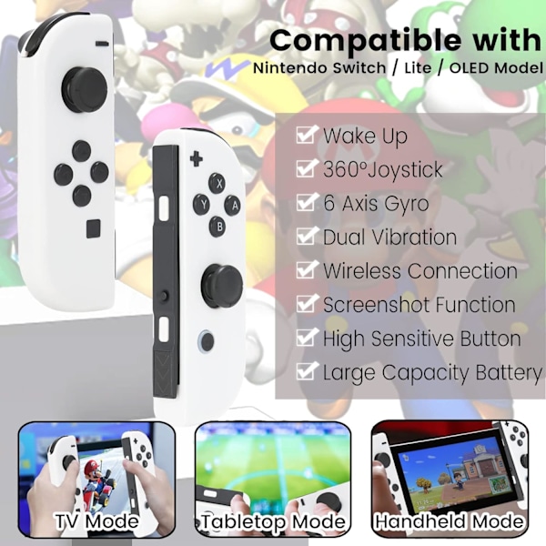 Kontrol kompatibel med Nintendo Switch, kontrol med dobbelt vibration