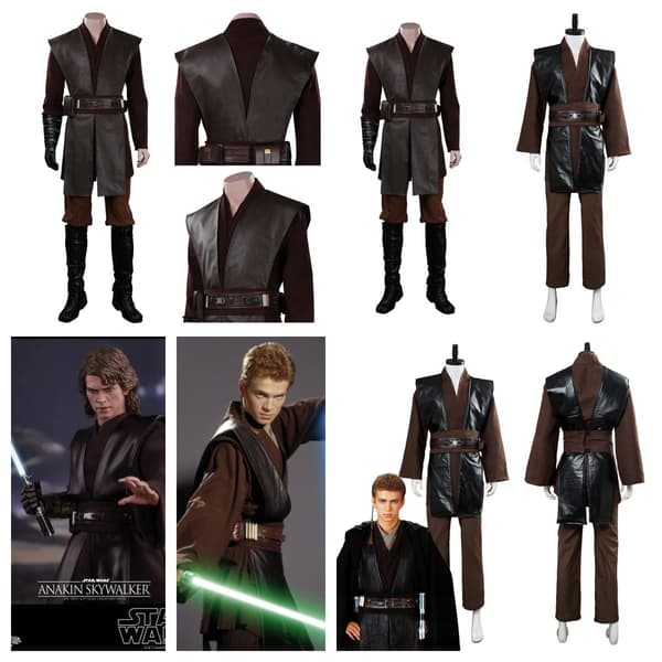 Anakin Skywalker Star Wars Cosplay Kostume til Mænd til Halloween-FA-