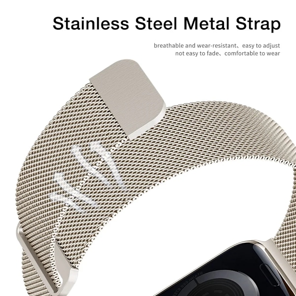 Milanese Armbånd + Beskyttelsesfilm for Apple Watch Ultra 49MM 41mm 40mm 44mm 38mm 42mm TPU-skjerm Iwatch Series 9 8 7 6 SE 5 4 Correa 45mm Sølv Sølv Silver 44mm-Series 6 5 4 SE