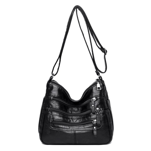 Kvinnors Liten Messenger Bag PU Läder Axelväska Handväska Dam Crossover Lätt Meser Multi Pocket