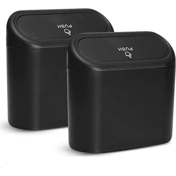 2 kpl Mini-roskakori, monitoiminen auton roskakori kannella - vesi