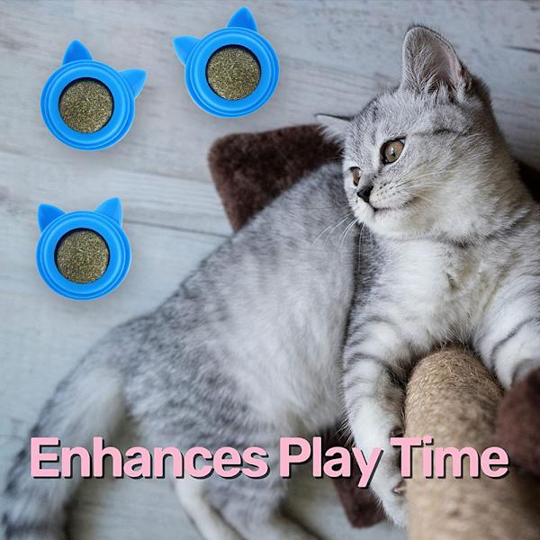 3 st kattmyntbollar ekologiska kattbollar kattmyntleksak interaktiv kattboll