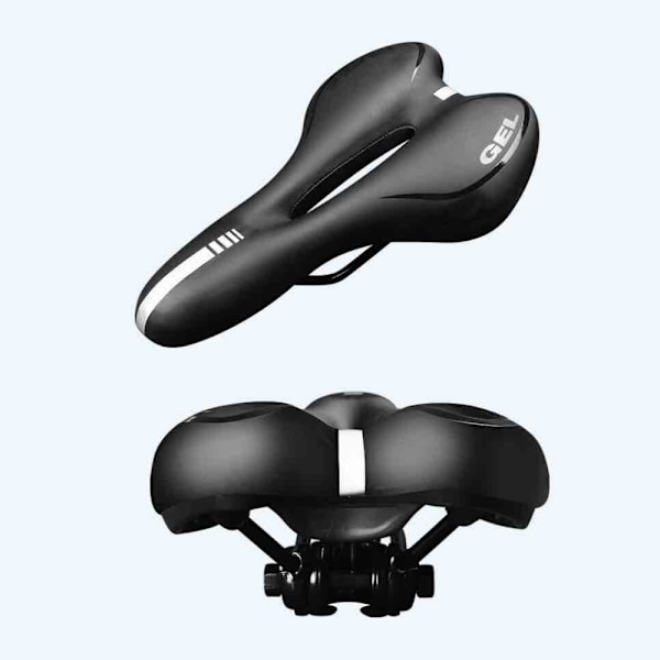SPGOOD Pyörän Satula Miehet Naiset Mukava Leveä Pehmeä Geeli Ergonominen Pyörän Satula Suojalla & Avaimella Maastopyörä MTB Trekking Maantiepyörä