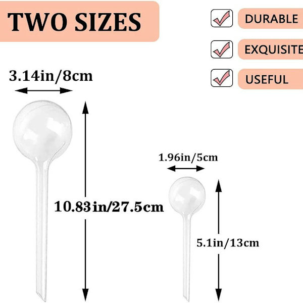 12-pak plantevanding kugler selvvandingssystem PVC selvvanding kugler one size