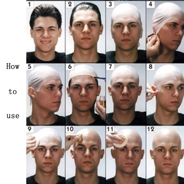1 stk Bald Cap til Makeup STOR STOR Large Large Large
