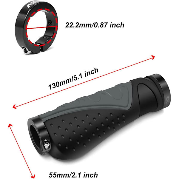 Cykelhåndtag Greb i Gummi, Anti-Slip, Ergonomiske MTB Greb B