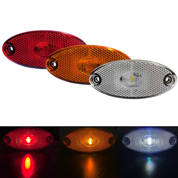 3LED 12v 24v LED-sivumerkkilamput perävaunuille ja asuntovaunuille Yellow