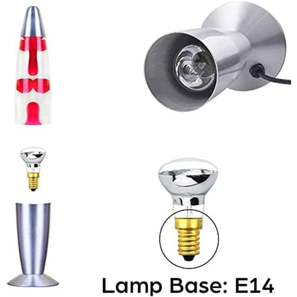 2-pack R39 E14 heijastava hehkulamppu Spotlight Himmennettävä lavalamppu 25W S