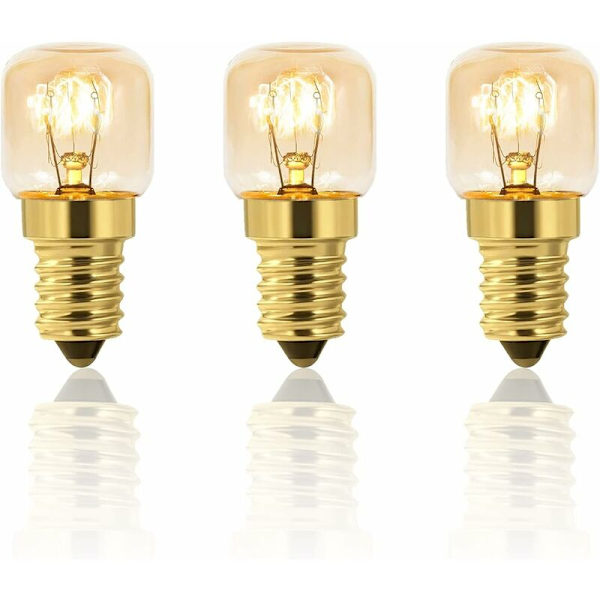 3-pak 25W dæmpbar ovnlampe, E14 T22, 25W glødepære, H