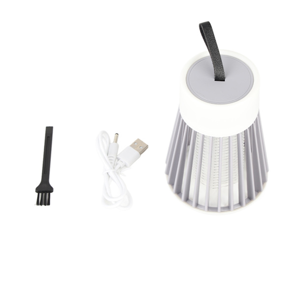 Hyttysmyyttilamppu Hiljainen Alhainen säteily USB-lataus Monitoiminen Kannettava Hyttylamppu Kotiretkeilyyn [Suora pistoke malli] (Gray)Type1