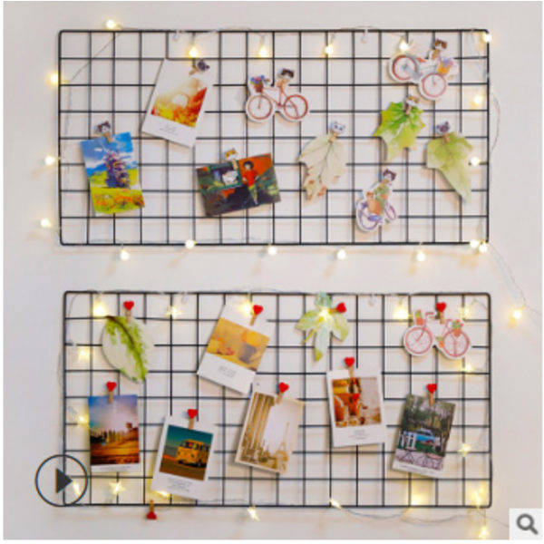 DIY Gallerivägg i Järnram Vägghylla Väggmonterad Nätpanel Väggkonst Display Organizer 0.5