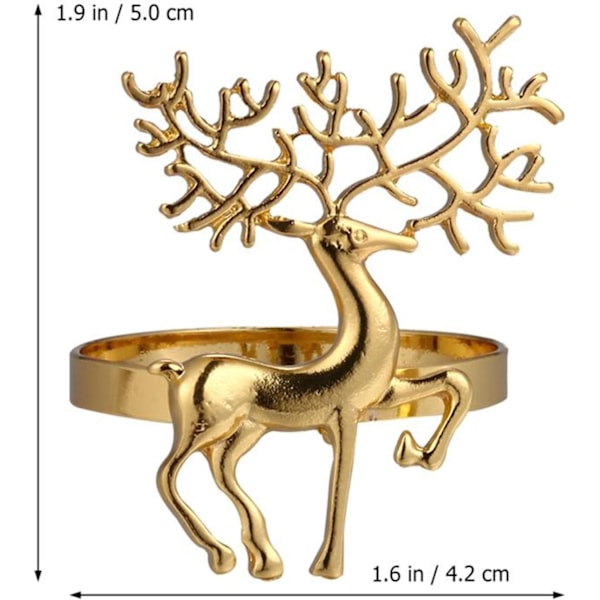 6 st julservettringar - Guld julservettring i legering