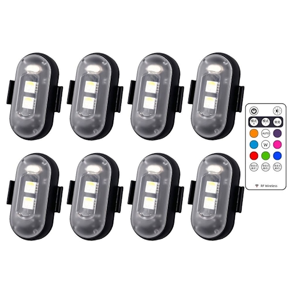 8 väriä LED-stroboskooppivalo lentokonevalo 8PCS 8PCS-WELLNGS 8Pcs