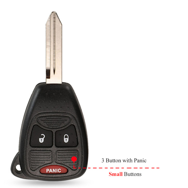 Casknyckel 10x, 2/3/4/5/6 Buto til Chrysler Aspen 300 Dodge RAM Caravan Jeep Commander Grand Cherokee 3 Small BTN Panic