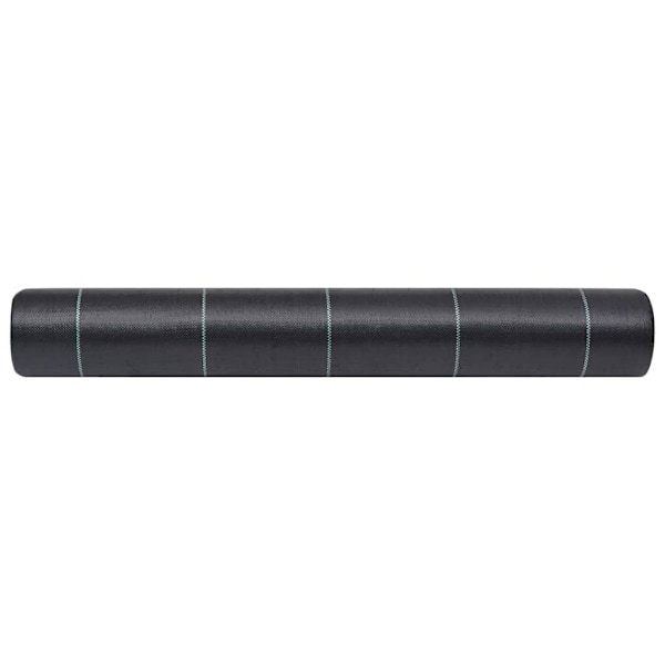 vidaXL Ogräsmatta svart 2x100 m PP Svart 14360