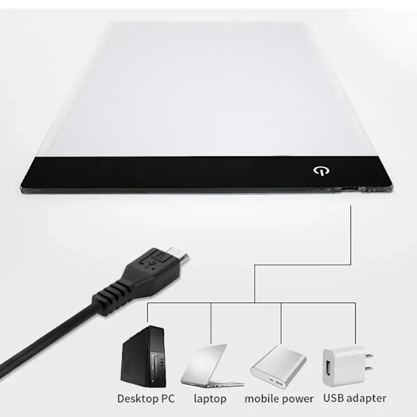 LED Tegneplade A5/A4/A3 3 Lysstyrker lysbord/lys plade-FA-