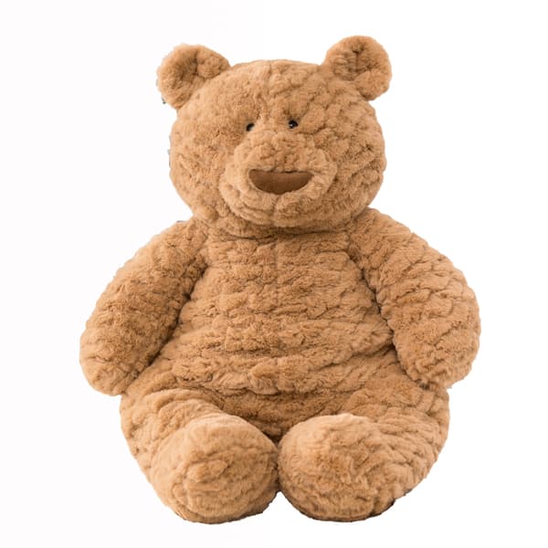 Plysset bamse, 40 cm, superblødt plyslegetøj, brun bamse-FA-