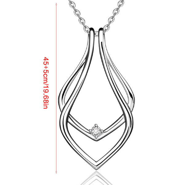 Sormuspidikekaulakoru Naisille Geometrinen Ripus, Sairanhoitajalle Silver