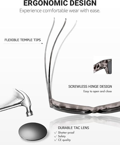 Polariserte Fitover Solbriller for Kvinner, Trendy Runde Rammer til å Bruke Over Briller med UV-FA- white