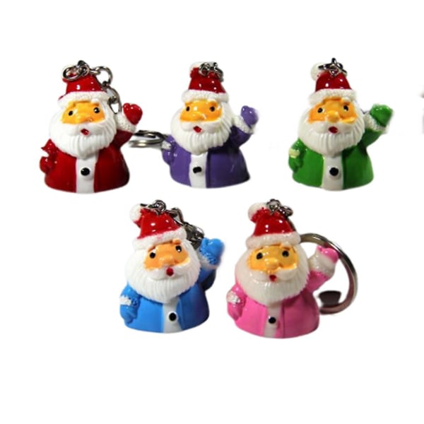 5 pcs Key Ring Stylish Christmas Gift Santa Claus Creative Key R