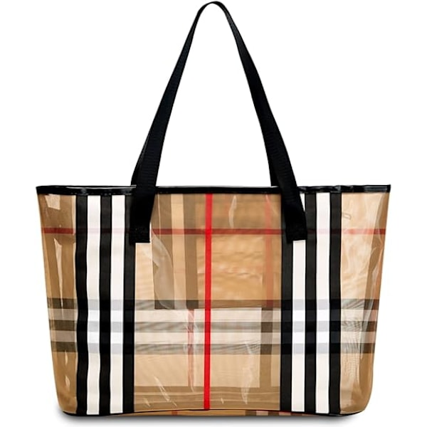 Store gennemsigtige dametasker, håndtasker, skuldertasker, strandtasker, perfekte til poolen, strandtaske