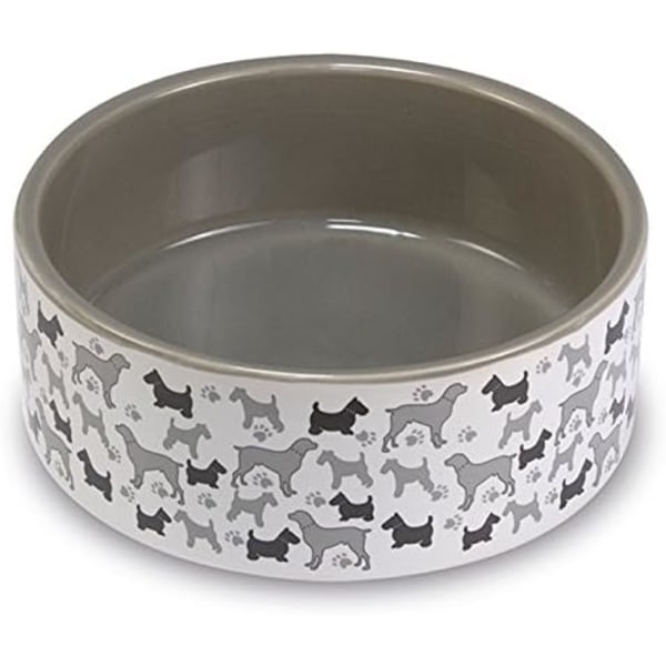 Dog or Cat Feeder - Pet Food Container - Ceramic Plate for Dogs