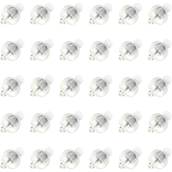 30 stk. ballonlys - Hvide LED mini runde kuglelamper
