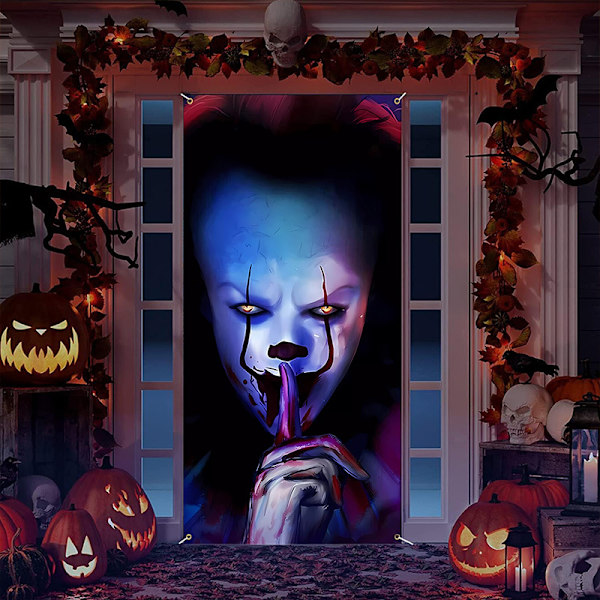 Joker Klovn Halloween Banner Dekoration Halloween Cover Baggrund
