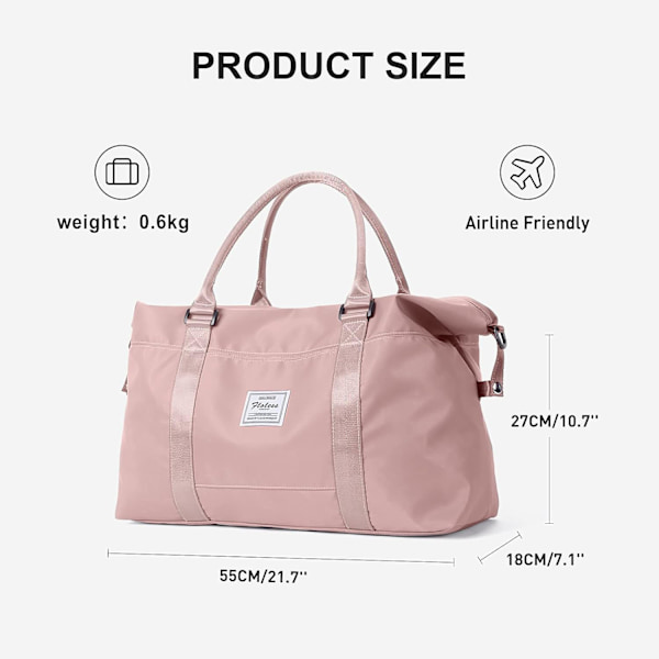 Sport Resväska Stor Gym Tote Väska för Kvinnor, Weekender Väska Handbagage för Flygplan, Dam Strandväska Övernattningsväska