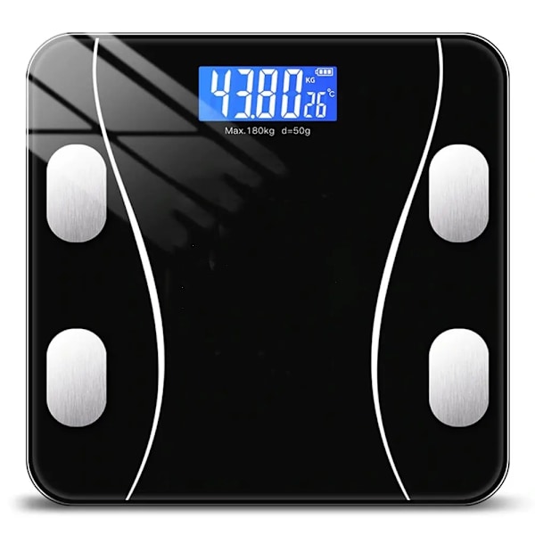 Smart Personvekt / Badvekt - Bluetooth black 1100