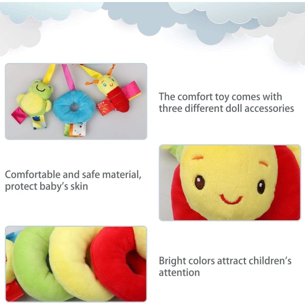 1. Baby legetøj spiralvognstilbehør til tremmesenge og klapvogne, plyslegetøj fødselsdagsggaver