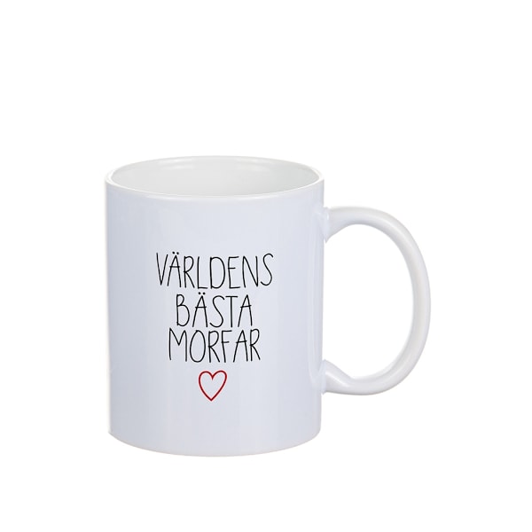 Muki Maailman paras Pappa / Mummo Valkoinen White Morfar