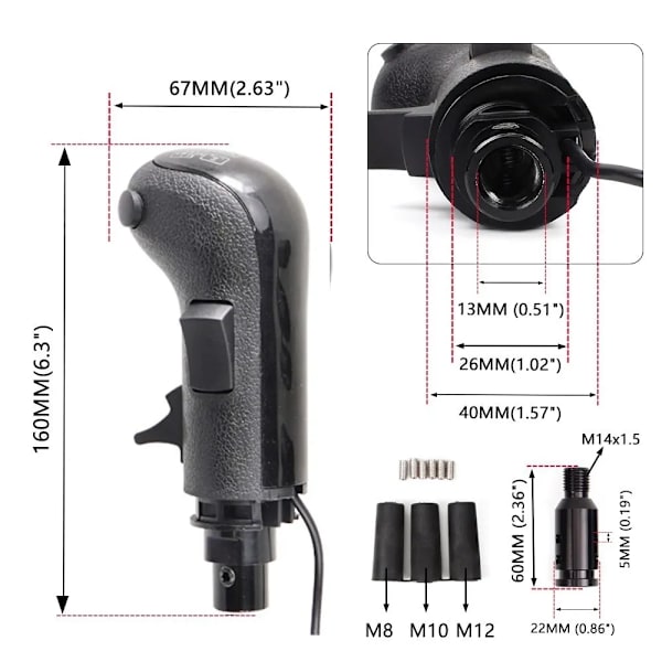 Høj-lav gear lastbilsimulator PC USB gearskifteknap til Logitech G923 G29 G27 G25 TH8A USB gearskifteknap til ATS ETS2 FANATEC SQ Black