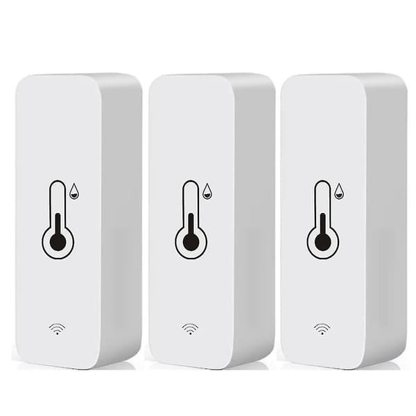 Tuya WiFi Smart Indendørs Temperatur- og Fugtighedssensor - 3-pak-FA-