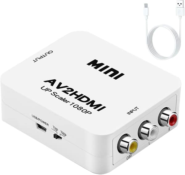 Universal RCA til HDMI-konverteradapter 1080P i sort-FA-