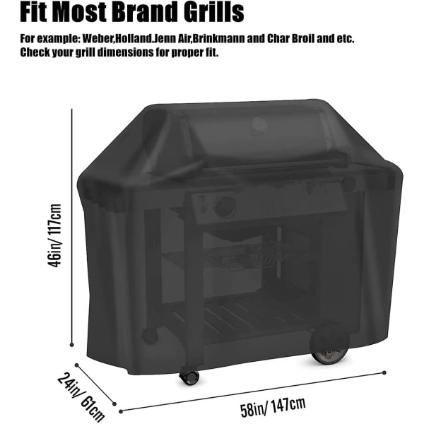 Grilldeksel, Vanntett Deksel Utendørs Deksel for Grill, Gassgrill