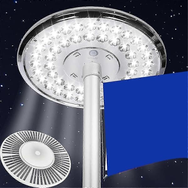 Flagpole Light Solar Powered Spotlight Outdoor, 48 LED Waterproof Solar Light for Flagpole, Top Mounted-FA-