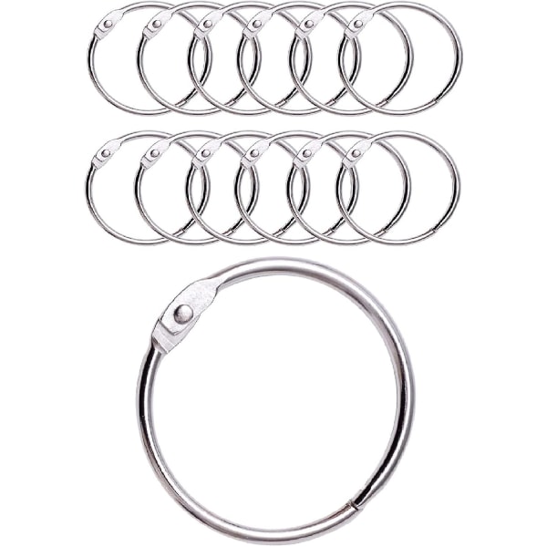 12 dusjgardinringer med metallkrok Åpningsbar sirkulær ring 50 mm for gardiner, baderom, hjem, arkivskap Metallisk farge, sølv